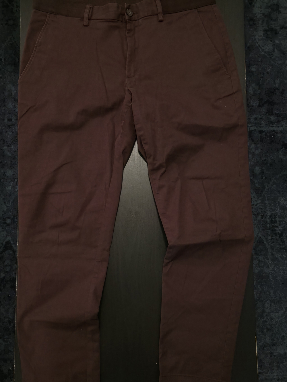 Mango Men's Burgundy Chino Pants. 34"